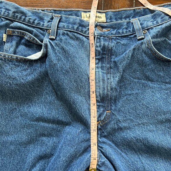L.L. Bean Relaxed Fit Jeans Medium Wash 38 X 34 Men's Denim Straight Leg Dad - Picture 7 of 8